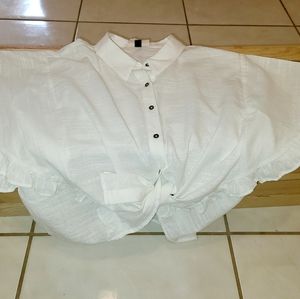 Buttoned down white top